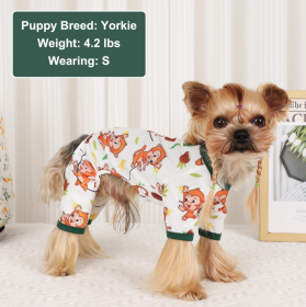 Dog Pajamas Pjs Spring Summer Dog Clothes For Small Dogs Girl Boy, Soft Stretchy Tiny Chihuahua Yorkie Puppy Clothes Doggie Onesies Cat Pet Jammi (Option: XS)